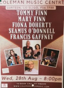 Tommy Finn Mary Finn Fiona Doherty Irish Coleman Music Centre